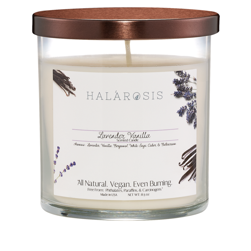 Lavender Vanilla NonToxic Soy Candles 8.5 oz Candle Halarosis