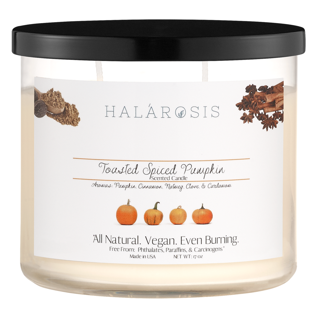 Toasted Spiced Pumpkin Vegan Candles 17 oz Candle Halárosis