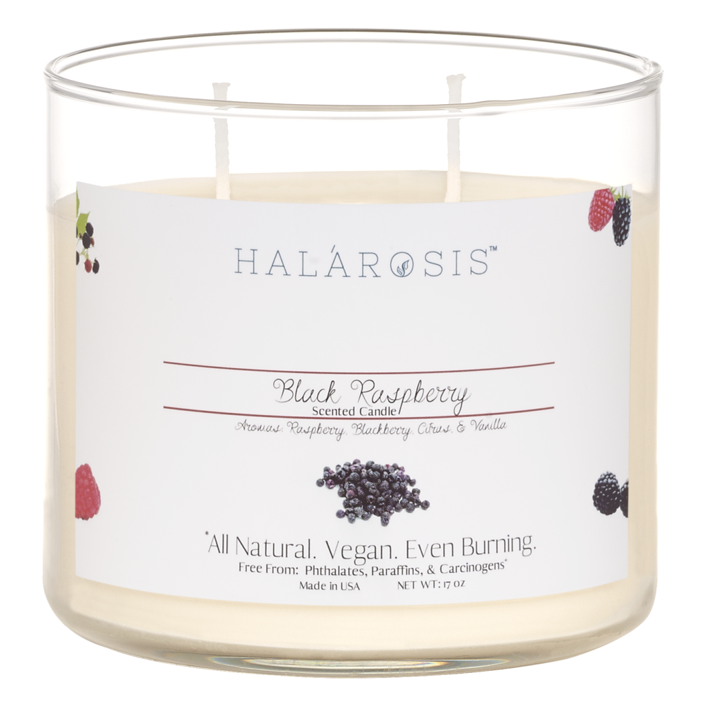 Raspberry Scented Soy Candle Black Raspberry Halárosis