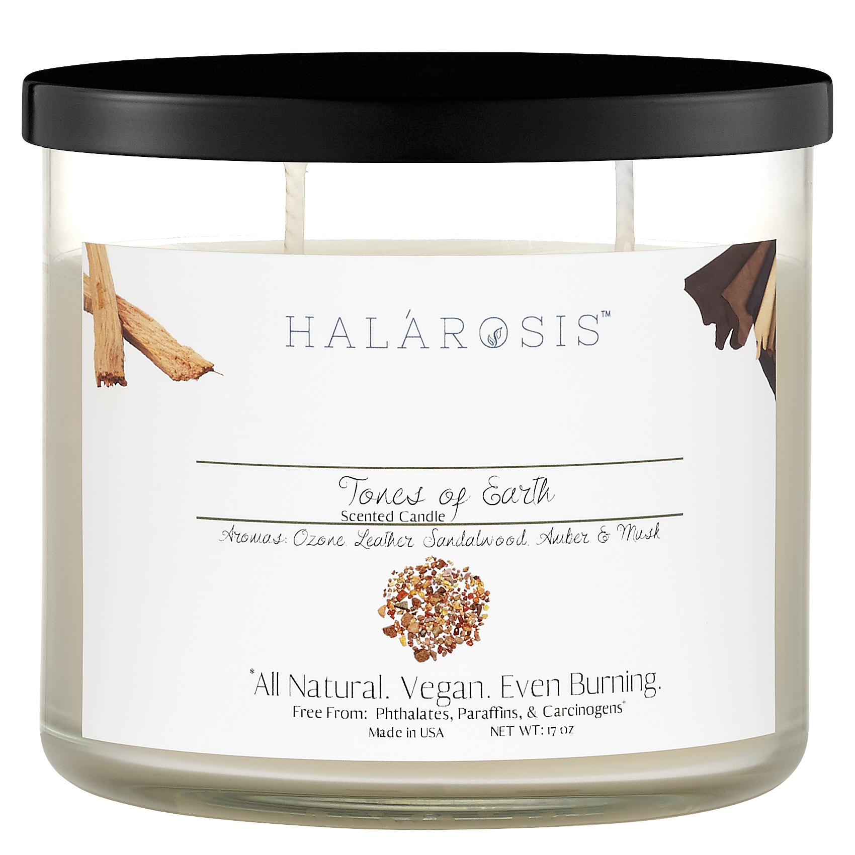 earthy scented candle