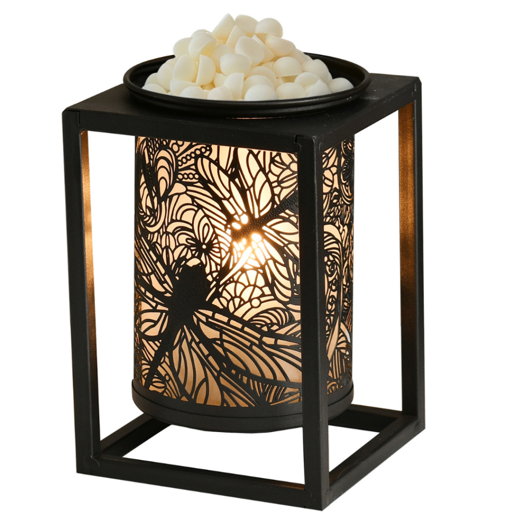 Dragonfly Wax Warmer Black Metal Dragonfly Tabletop Wax Warmer